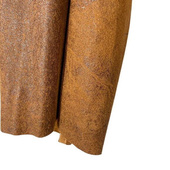 Love Tree Caramel Brown Vegan Faux Leather Moto Jacket • Size S • Rocker Biker - Picture 10 of 13